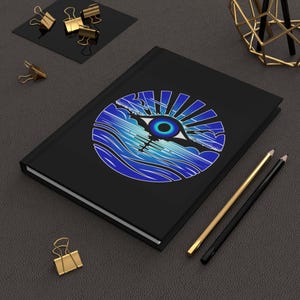 Mystical Eye Hardcover Journal, Artistic Notebook, Personal Diary, Gift for Creatives, Travel Journal, Minimalist Design