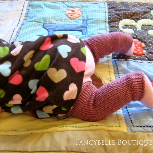 Organic Baby Belle Custom Knit Warm and Cozy Baby Legs