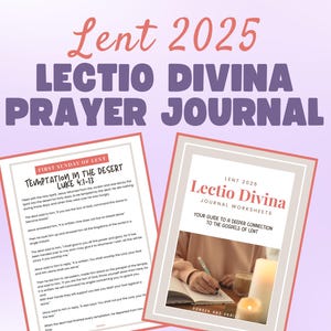 Catholic Lectio Divina for Lent 2025 Printable Guided Journal Booklet