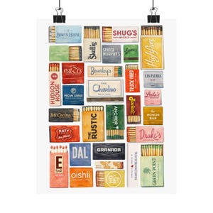 Dallas Matchbook Print | Vintage Matchbox Artwork