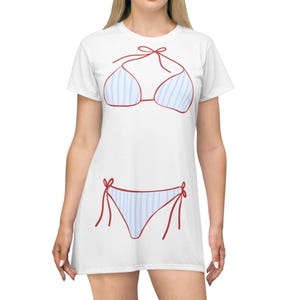 bikini t shirt dress Green Bikini T-shirt Dress 2XS