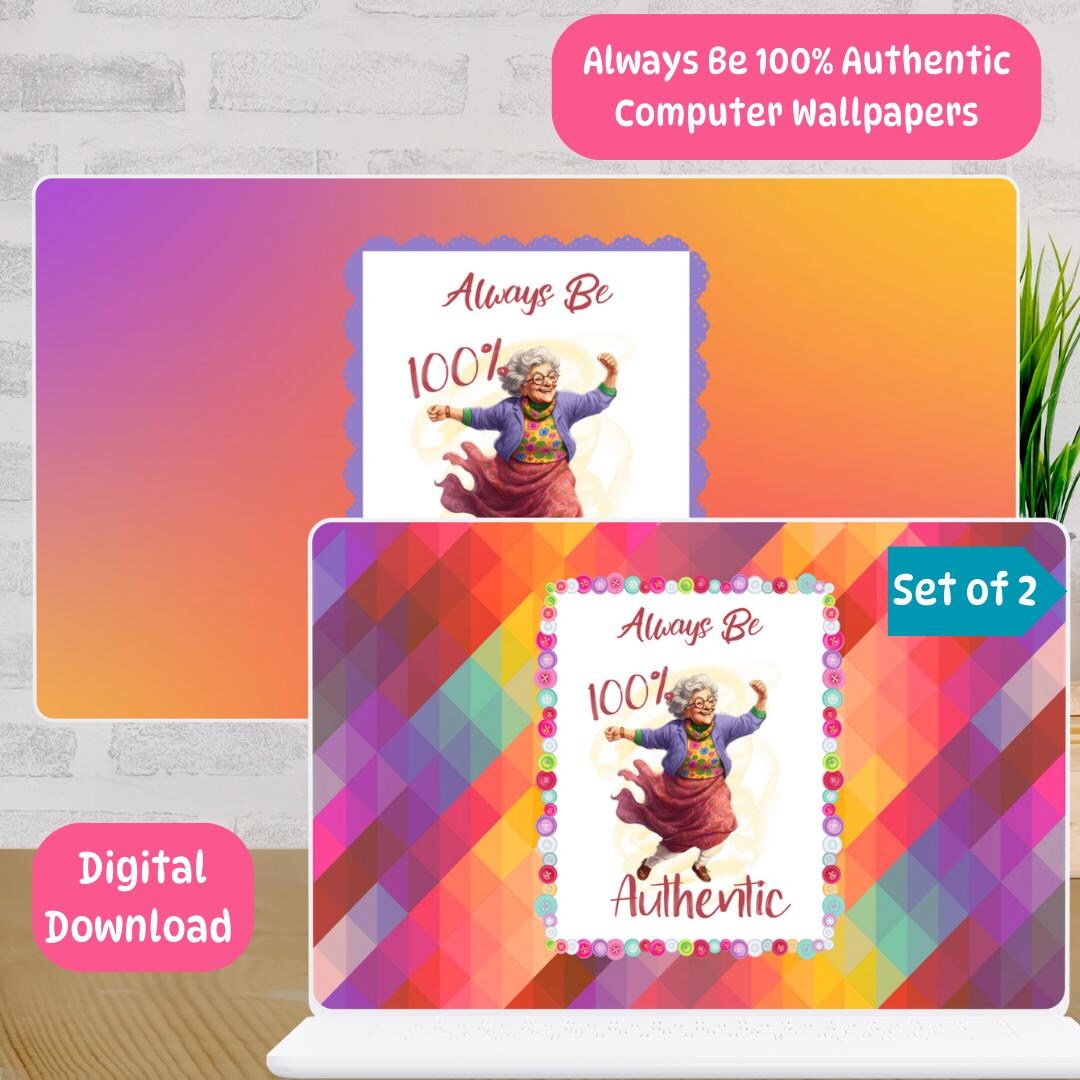 Authentic Computer Wallpaper Set: Positive Mental Health (digital ...