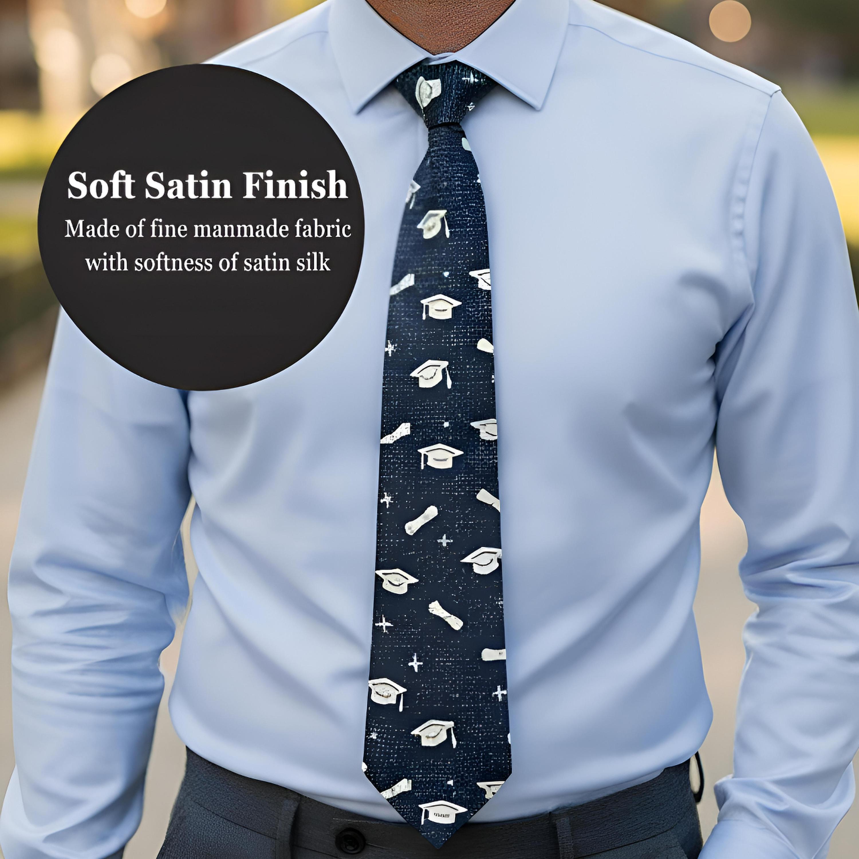 Graduationtie Graduation Cap Tie, Diploma Pattern Necktie, Mens Gift - Etsy