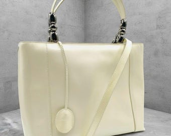 Authentic Bally Y2k Top Handle Bag Leather Formal Archive Vintage