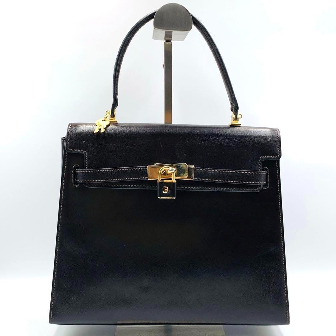 Authentic Bally Y2k Top Handle Bag Leather Formal Archive Vintage