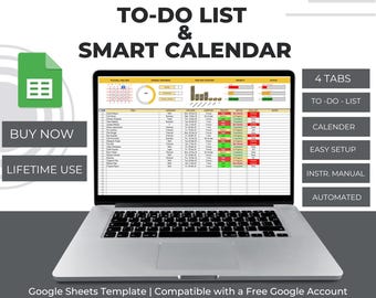 Digitale takenlijst | Taaktracker | Kalender 2025 | Sjabloon digitale checklist | Sjabloon taakbeheer met dashboard