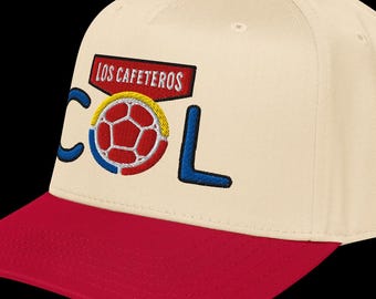 Gorra de béisbol deportiva bordada de la selección colombiana de fútbol, artículos de fútbol {Personalización gratuita}