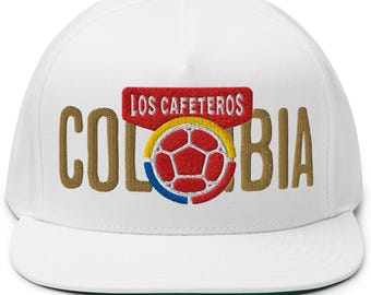 Gorra bordada de Colombia, regalo para fanáticos del fútbol colombiano, producto de la FIFA (personalización gratuita)