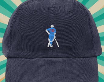 Sachin Tendulkar batting geborduurde pet voor cricketfans, cricketpethoed voor India-fans, cricketbat retrohoed