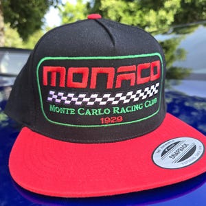 F1 Monaco Grand Prix Embroidered Snapback Cap for Formula1 Fans, Monaco Embroidered F1 Racing Hat, Monte Carlo F1 Hat {Free Personalization}