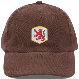 Leon Spain Flag Embroidered Hat, Leon Spain Banner Embroidered Vintage Cap, Europe Corduroy Baseball Cap Gift {free personalization}