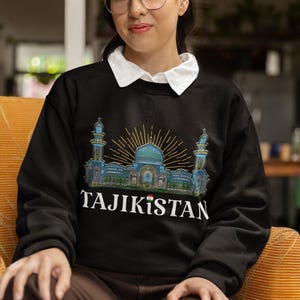 Tajikistan Unisex Sweatshirt, Hoodie, Tajik Men Women Travel Gifting, Dushanbe Crewneck Jumper Pullover Top, Central Asia Traveler Present
