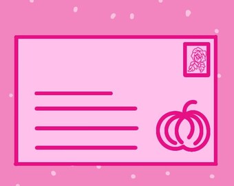 Utskrivbara, redigerbara, grundläggande mallar för brev och kuvert (Halloween-inspirerad design)