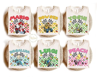 All Characters Super Mario Retro Shirt, Mario Water color Nintendo World Family Group Shirt, Super Mario Birthday Trip Gifts, Epic Universe