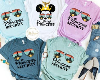 Retro Princess Security Shirt, Funny Dad Tee, Dad Gift, Disney Dad Shirt, Boyfriend Birthday Gift, Fathers Day Shirt Disneyland Family Trip
