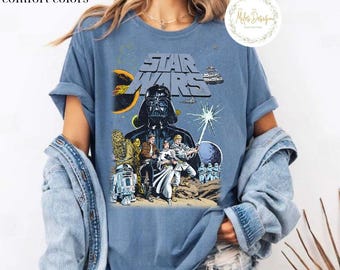 Vintage Star Wars Comfort Colors Shirt, Star Wars Shirt, Star Wars A New Hope Faded Shirt, Star Wars Disneyland Shirt, Disney Family Shirt