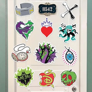 Descendants Zombies Magnets, Worlds Collide Tour Decor, Descendants Zombies Cruise Door Magnets, Descendants Zombies Worlds Collide Tour