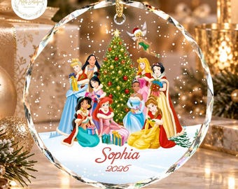 Holiday Sale! Disney Princess Christmas Ornament Set of 6 - Etsy