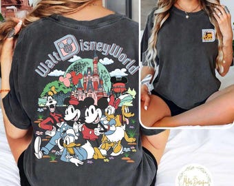 Personalized Retro Walt Disneyworld Comfort Colors Shirt, Vintage Disneyworld Shirt, Mickey And Friends Shirt, Disney 2026 Trip, Epcot Tee