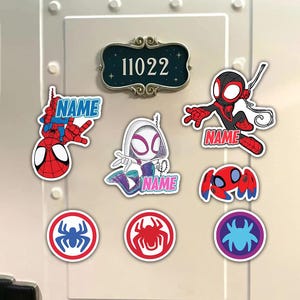 Personalized Spidey Magnet Disney Cruise Magnet, Disney Magnet Stateroom Door Disney, Spiderman Cruise Door Magnets, Spiderman Birthday