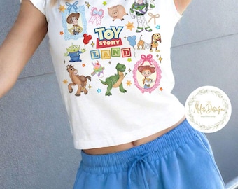 Retro Coquette Disney Toy Story Land To Infinity and Beyond Shirt, Toy Story Characters Shirt, Disneyland Trip Shirt, Bow Toy Story Shirt