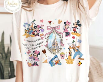 Coquette Bow Disney Shirt, Happiest Place On Earth, Disney Castle Shirt, Magic Kingdom, Mickey And Friends Shirt, Disney Girls Trip Tee