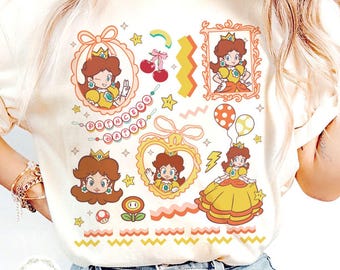 Retro Epic Universe Shirt, Princess Daisy Shirt, Mario Baby Tee Crop Tank, Princess Daisy Girly Tee, Mario Birthday Girl, Mario Womens Shirt