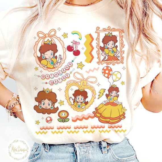 Retro Epic Universe Shirt, Princess Daisy Shirt, Mario Baby Tee Crop Tank, Princess Daisy Girly Tee, Mario Birthday Girl, Mario Womens Shirt