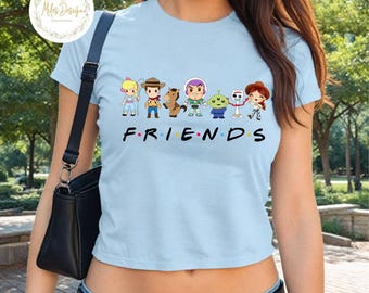 Toy Story Crop Tank Baby Tee, Toy Story Friends Shirt, Woody Buzz Lightyear Jessie Slinky Bo Peep, You've Got A Friend In Me, To Infinity