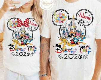 Personalized Disney 2026 Shirt, Family Disney Trip Shirts, Disneyworld Outfit, Mickey And Friends Shirt, Disney Vacation Tee, Disneyland Tee