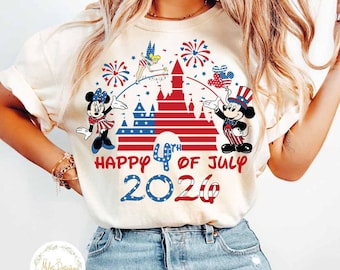 Retro Disney 4th Of July Shirt, Disney Happy 4th of July 2025 Tee, Mickey 4th Of July, Mickey Patriotic Tee, Disney USA Shirt, Magic Kingdom
