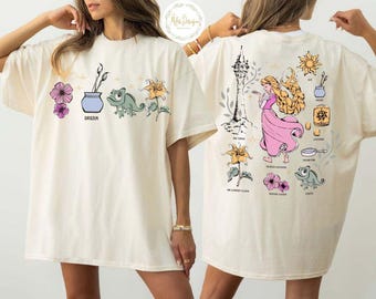 Vintage Disney Tangled Rapunzel Comfort Colors Shirt, I’ve Got A Dream Shirt, Princess Rapunzel Pascal, Disney Tangled Floral, Lost Princess