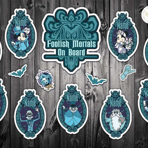 Personalized Welcome Foolish Disney Cruise Line Door Magnet, Haunted Mansion Magnets, Mickey and Friends Magnet, Mickey On Seas Magnets