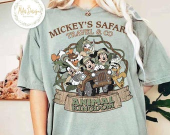 Vintage Disney Animal Kingdom Shirts, Animal Kingdom, Retro Animal Kingdom Family Shirts, Mickey And Friends Safari Shirt, Disney Safari
