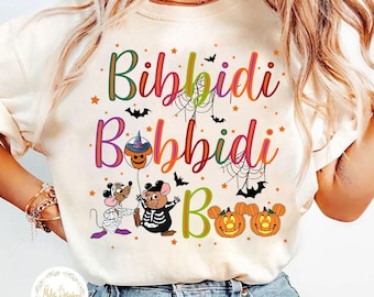Bibbidi Bobbidi Boo Halloween Shirt, Princess Halloween Shirt, Jaq and Gus Gus Cinderella Halloween Shirt, Trick Or Treat, Spooky Vibes