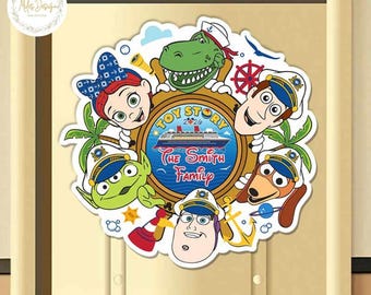 Personalized Toy Story Disney Cruise Line Magnets, Family Cruise magnet, Woody Jessie Buzz lightyear Magnets For Cruise Ship Stateroom Door