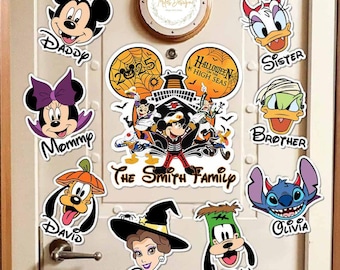 Personalized All characters Disney Cruise Line Halloween magnet, Mickey Minnie Stitch Halloween Magnet, Halloween On the High Seas 2025