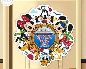 Personalized Disney Cruise Line 2026 Magnet, Mickey and friends Family Cruise Magnet, Family Sign Disney Wish Dream Treasure Fantasy Magnet