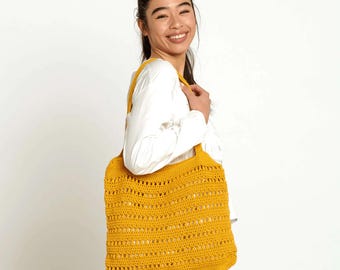 Crochet Cluster Tote Bag Pattern PDF - Sommer Geldbörse, Markttasche, anfängerfreundlicher digitaler Download