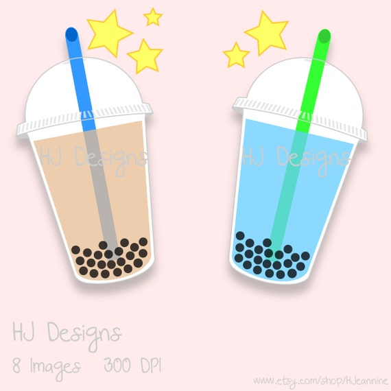 Items Similar To 8 Vector Boba Tea Clipart Pack 300 Dpi On Etsy