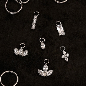 16G/18G Titanium Dangle Huggies Hoop • Custom Drop Earrings • Cartilage Hoop • Helix Conch Septum Jewelry • Rook Piercing • Gift for Her