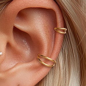 16G Titan Stahl Doppelgelenk Hoop • Knorpel Hoop • Nasen Ring • Muschel Helix Turm Piercing Hoop • Septum Clicker Ring • Geschenk für Sie