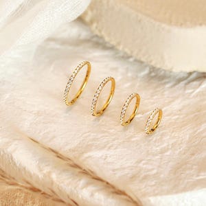Créoles à cliquet articulées en acier au titane 16 g • Boucles d'oreilles Huggie • Créoles pour cartilage • Anneau de nez • Bijoux Tragus Helix Conch Septum • Cadeau pour elle