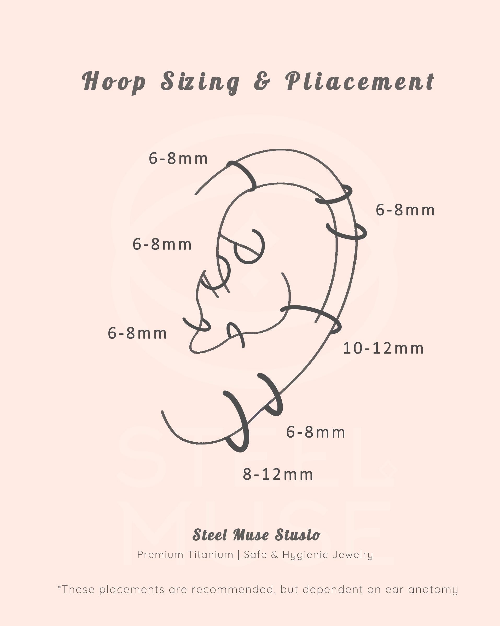 16G Titanium Single Chain Clicker Hoops • Huggie Earrings • Cartilage Hoop • Nose Ring • Hinged Segment • Helix Conch Septum Jewelry • Gift