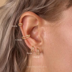 16G/18G Titanium Steel Double Hinged Hoop • Cartilage Hoop • Nose Ring • Conch Helix Rook Piercing Hoop • Septum Clicker Ring • Gift for Her