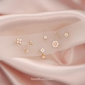 16G/18G Shining Flower Earrings Set • Jewelry Set • Flat Back Earring • Tragus Stud • Helix Conch Stud • Cartilage • Gife For Her • Gift Set