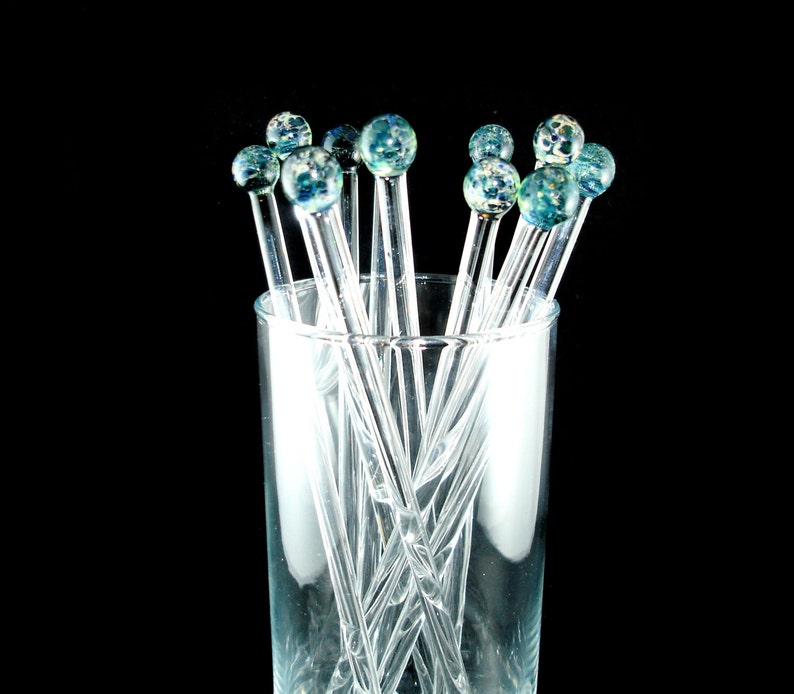 Swizzle Sticks Glass Drink Stirrer Coffee Stirrer Glass Etsy UK