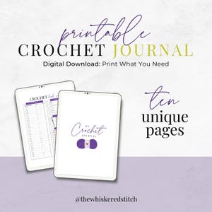 Crochet Journal Printable Sheets {DIGITAL DOWNLOAD - PDF}