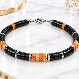 Orange and Black Jasper - Etsy