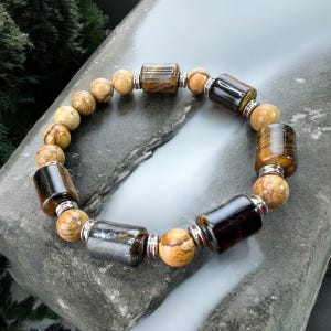 Tiger Eye Bracelet • Tigers Eye Jewelry • Gemstone Confidence Bracelet-Grounding Crystal-Balance Bracelet,Handmade,Unique,Elegant,Gift